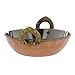 Karahi Indian Serving Dishes - 2 Piece Copper Bowl Set - Copper Kitchen Decor (Lot of 2, 6 Inch)