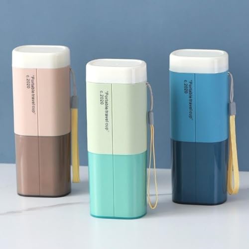 Image of Wafeeq Portable Travel Toothbrush Case Holder Bathroom Organizer Travel Container Toothpaste Storage Box for Camping Business School Trip Bathroom, Pink (Pack of 1)