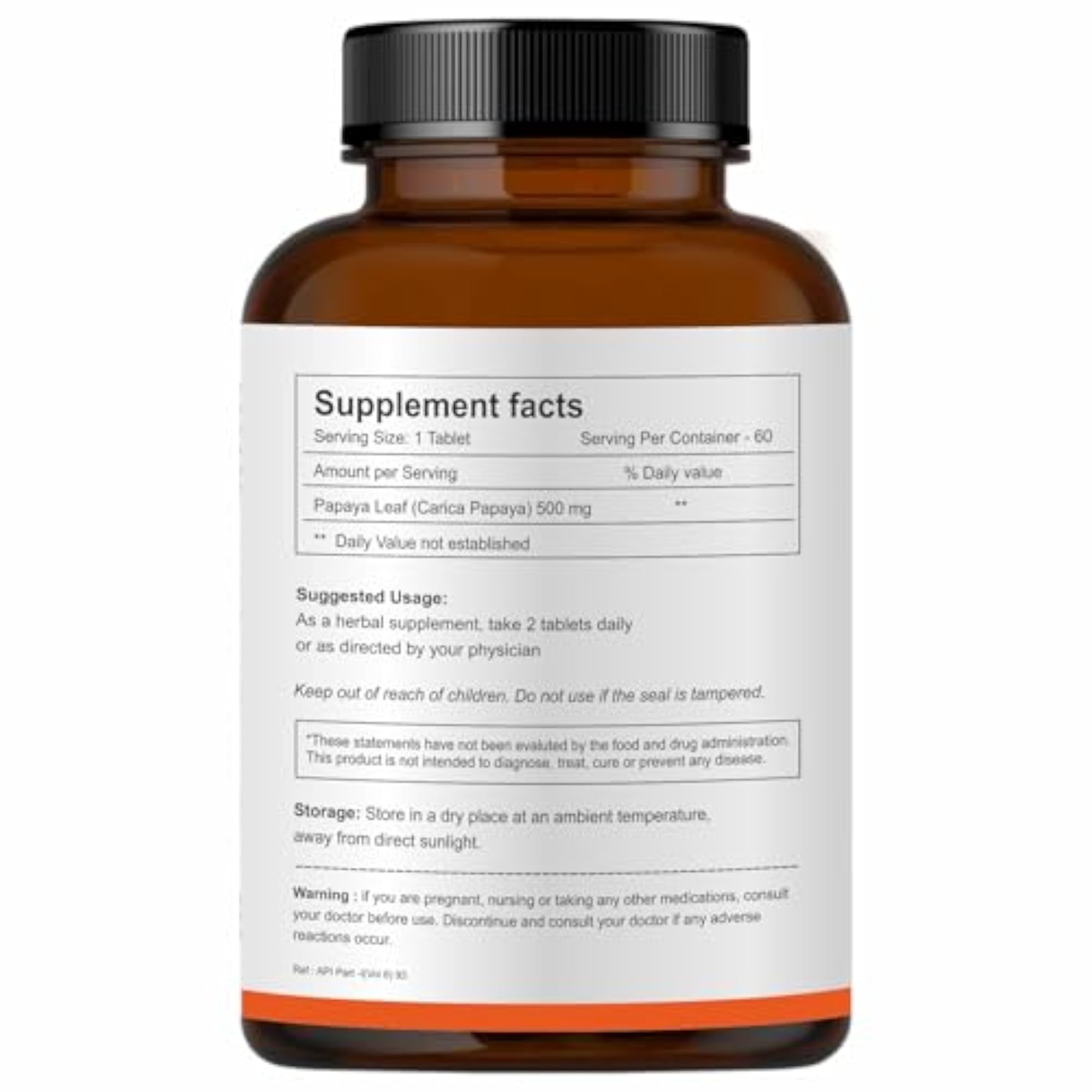 Herb Essential Carica Papaya Leaf Extract Tablets, 60 Count