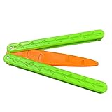 Addcean Fidget Toys Adults, Butterfly Fidget Knife Toy, Plastic EDC Fidget Toys Sensory Toys Anxiety Stress Relief Toy, Perfect for ADHD, ADD and Autism (Nomal Green Carrot)