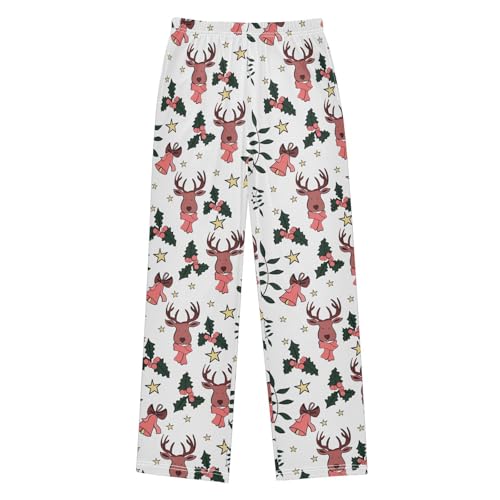 Boys' Pants Cute Deer Christmas Long Bottoms Jogger Pants Elastic Waist Trousers with Pockets S-XL - Main Image