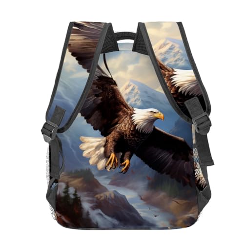 Bald Eagle Backpack Travel Backpacks Laptop Rucksack,School Bookbag for Women Kids Boys Girls,Eagle Back Pack Accessories Bags,Ideal Gifts for Work, Outdoor Adventures4