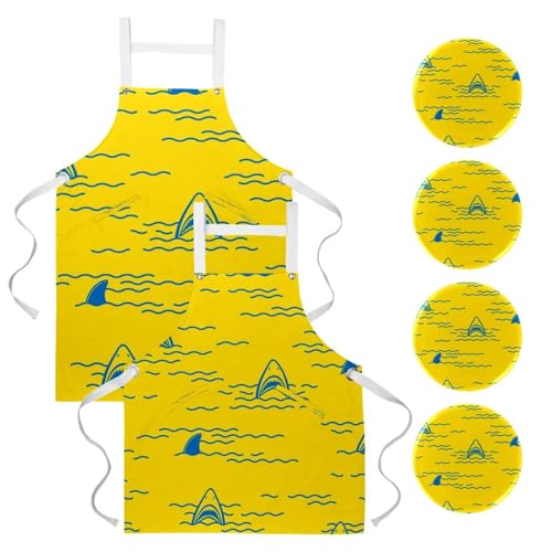 Tablier de serveuse multicolore pour nettoyage de la maison et travail en bar