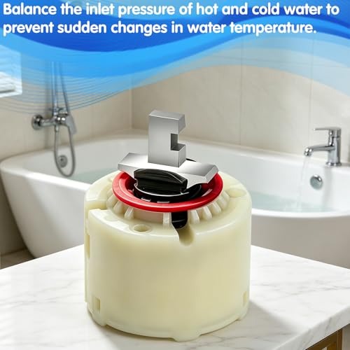 1Pcs Shower Cartridge American Standard, Replacement for American Standard Shower Valve Faucet, Suitable for Peerless Danze Glacier Bay, 47mm Ceramic Cartridge for Single Handle Tub by CYUXING - Used condition - Image 6