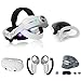 Produktbild OKESYO Meta Quest 3 Elite Strap Headstrap mit 8000mAh Akku und 7 teiliges Set Silikon Meta Quest 3 Zubehör, Meta Quest 3 Zubehör Kann Kopfdruck Verringert Verbessert