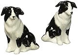 Cosmos 20870 Gifts Ceramic Border Collie Salt and Pepper Set, 2-1/2-Inch