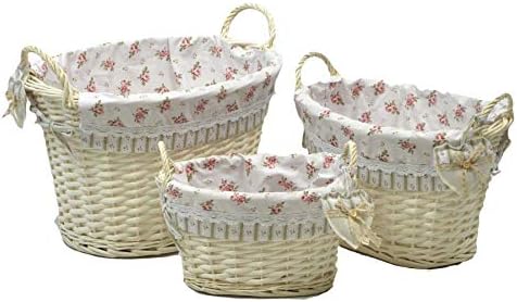 Vacchetti Giuseppe 2315390000 Basket, Wicker, Multicolor, Medium, 3 units
