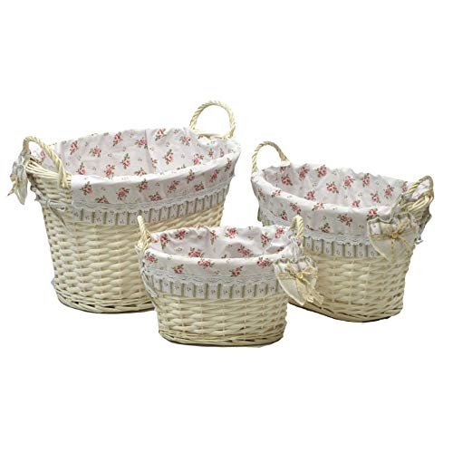 Vacchetti Giuseppe 2315390000 Basket, Wicker, Multicolor, Medium, 3 units
