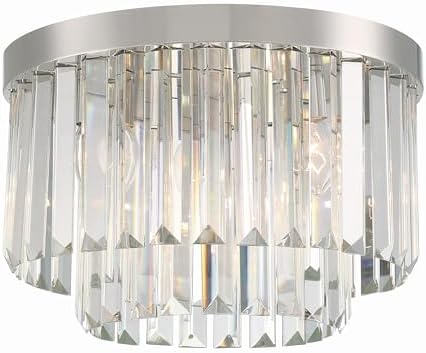 Crystorama Hayes 4 Light Polished Nickel Flush Mount