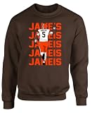 Tenacious Tops Brown Cleveland Jameis Winston Text Pic Crew Neck Sweatshirt Adult Large