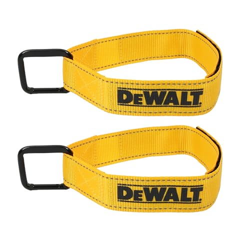DEWALT 1.25"×12" Light-Duty Reuseable Carabiner Utility Straps, 2-Pack - image 1