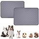 wordmouk 2 Stück Wiederverwendbare Trainingsunterlagen für Hunde Pecute Waschbar Haustier-Urinunterlage Meerschweinchen-Urin-Pad Pipi Pad für Kaninchen Inkontinenzunterlage Waschbar Hunde Grau 60*47cm