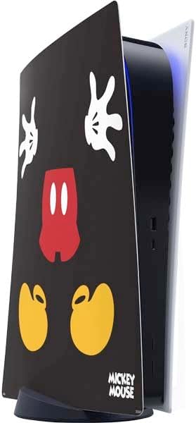 Skinit Decal Gaming Skin Compatible with PS5 Digital Edition Console - Officially Licensed Disney Mickey Mouse Black and White Design