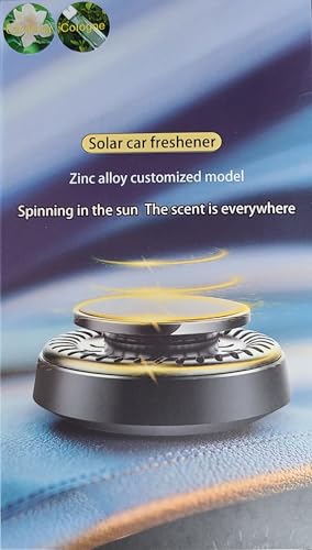 Image of UFO Solar Car Air Freshner: solar powered uses essential oils: 2024 updated model