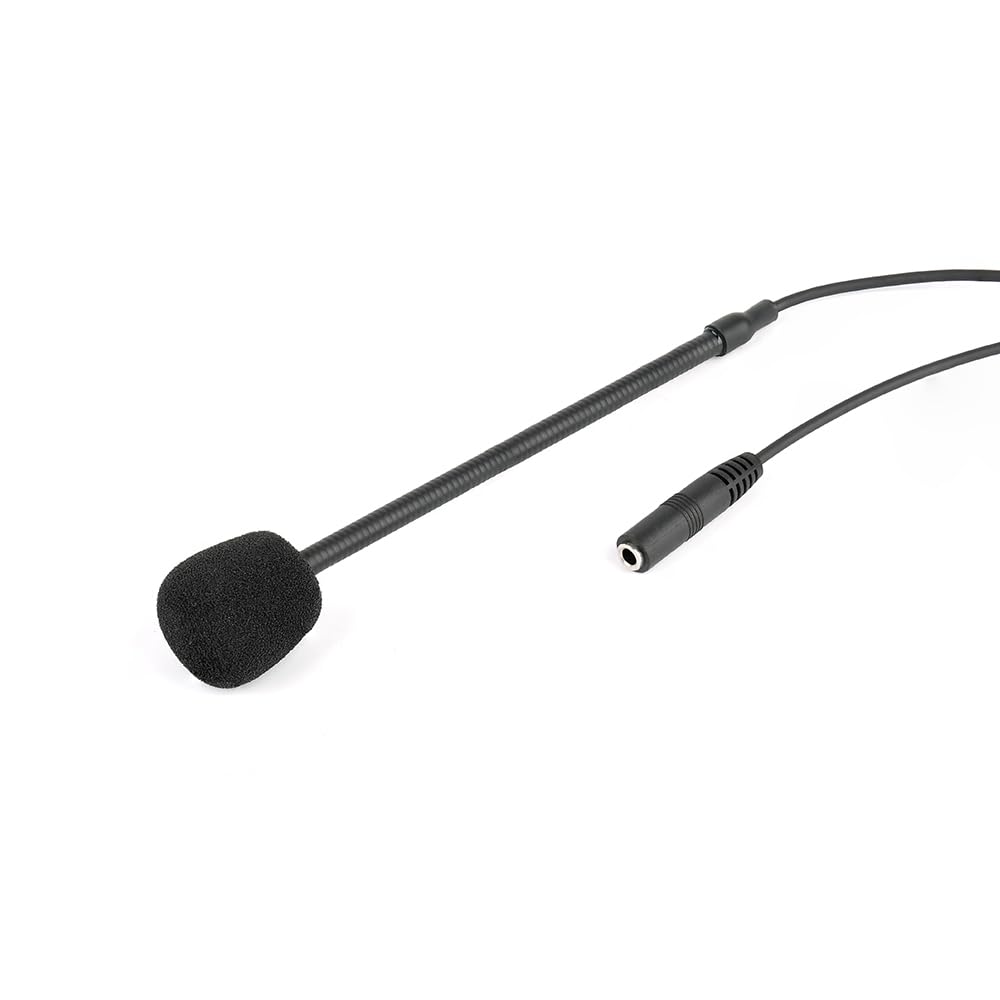 ISMA - Kit radio da casco per radio da corsa, microfono dinamico, asta flessibile con cavo a spirale e jack da 3,5 mm