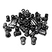 RLECS 50pcs 5mm Led Holder Light Emitting Diode Holder Lamp Base Cover Black Plastic Display Mount Panel Blub Cup Case
