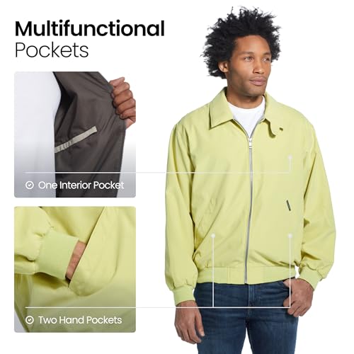 Image of Weatherproof Men's Golf Jacket - Lightweight Windbreaker, Water-Resistant Microfiber Shell, Perfect for Golf & Casual Wear