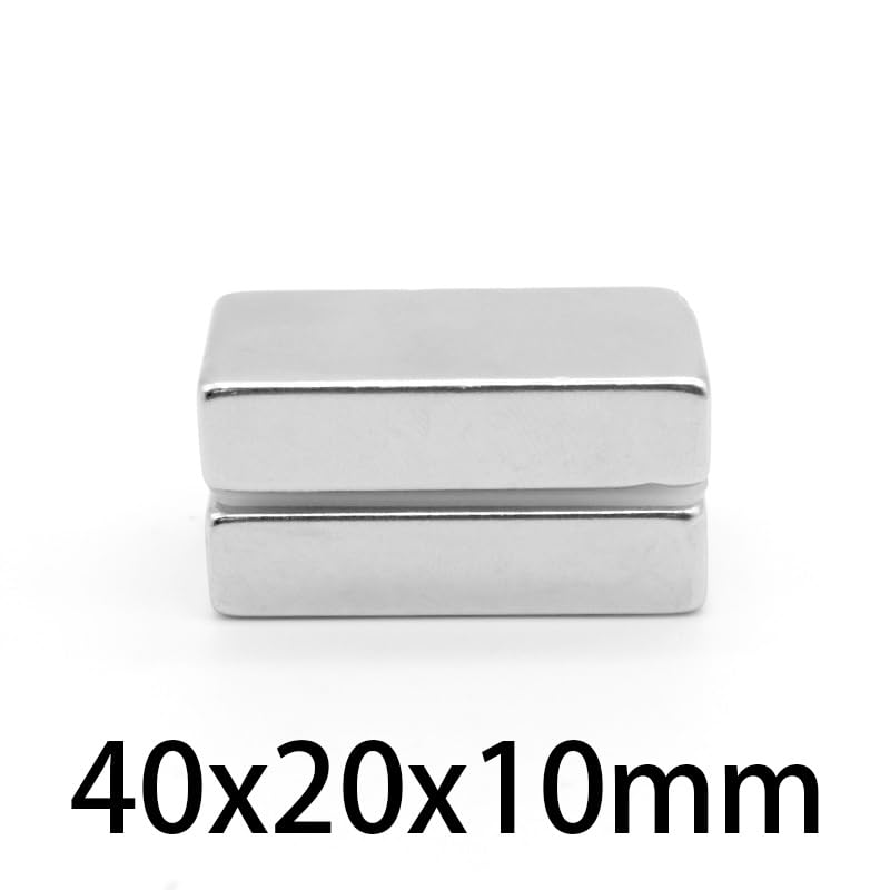 1/2/3/5PCS 40x20x10mm Quadrate Super Thick Block Permanent 40x20x10 Neodymium 40 * 20 * 10 Magnet(2PCS)