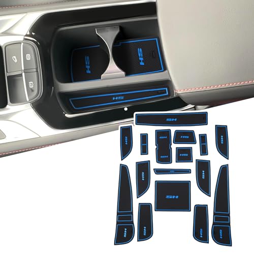 Tapis de console pour MG HS et EHS EV 2018+ LFOTPP en caoutchouc bleu - 7