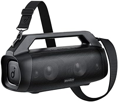 Soundcore Anker Motion Boom Plus Bluetooth Speaker, Portable Speaker with 80W Booming Sound, 20H Playtime, IP67 Waterproof and Dustproof, Type-C, Custom EQ, Bluetooth 5.3, Outdoor Speaker For Camping