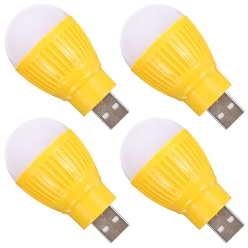 Lámparas USB LED Mini 4 piezas para noche color amarillo miniatura 1
