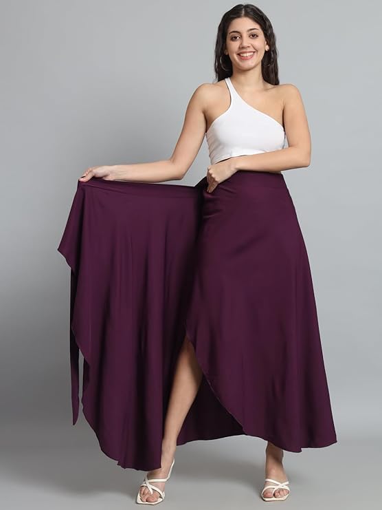 Image of Women's Long Wrap Around Maxi Skirt | Women Wear Long Skirt