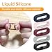Watch Band Holder for Garmin Venu 2S/Venu 3S/Vivoactive 4S, Soft Silicone Band keeper Security Fastener Rings Watch Band Loop/Clips/Retainer (6Pack)