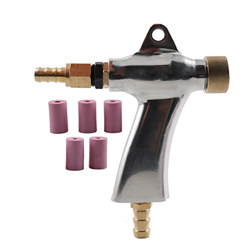 QAVODB Air Sandblaster Gun Sandblasting Cabinet Kit for Blasting Gun Machine Accessories with 5 Ceramic Nozzles