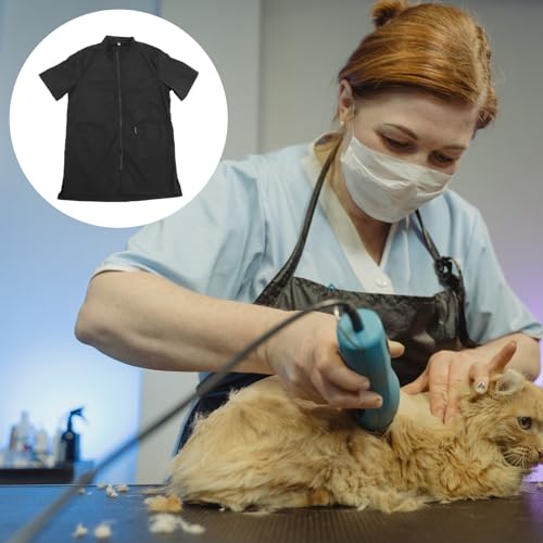 UKCOCO Wasserdichter Nylon Haustier Kosmetiker Uniform Schürze Für Hunde Katzen Fellpflege Und Nagelschneiden Leichter Schutzkittel Für Tierhandlungen Und Zuhause
