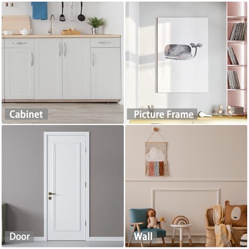 118" x 1.5" Lightweight Peel and Stick Chair Rail Molding, Flexible Accent Wall Trim for Home Decoration & Protection - Image 6