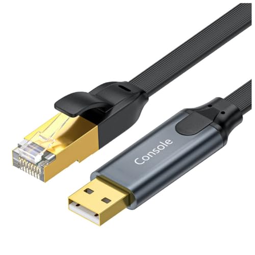 Wrtysully Cable de Consola USB A RJ45 Adaptador USB A RJ45 para Computadora Portátil Cable de Consola Convertidor USB RJ45 8P8C 300 cm