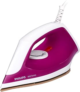 Philips Dry Iron DST0610/30 with 3 year warranty (World No.1 Ironing Brand) Powerful 1000 Watts for Fast heat up & Golden Advanced Alloy Soleplate with Uniform Heat Distribution