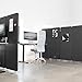 VIVO Freestanding 72 x 66 inch Privacy Panel, Cubicle Divider, Acoustic Wall Partition, x3 24 inch Panels, Dark Gray, PP-3-T072D