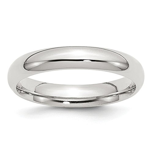 Solid 925 Sterling Silver 4mm Comfort Fit Wedding Band