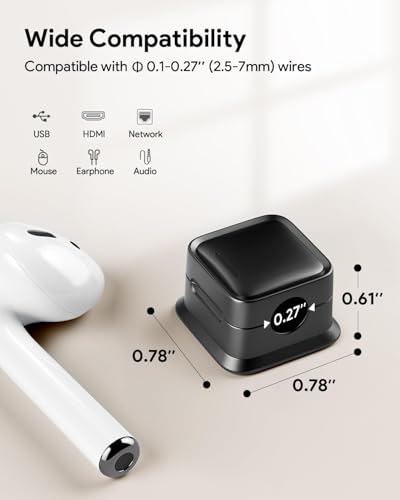 Image of Magnetic Cable Holder for Wall & Desk - Self Adhesive Cable Organizer Clips for Charging Cables, USB, Type C, Lightning, HDMI | Wire Management Clip for Home, Office & Car
