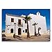 Produktbild CALVENDO Premium Textil-Leinwand 120 x 80 cm Quer-Format Kirche Sant Francesc Xavier - Sant Francesc de Formentera, Leinwanddruck von Klaus Kolfenbach