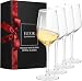 Crystal Wine Glasses – Hand Blown Red & White Wine Glasses – Set of 4 Long Stem Wine Glasses, 100% Lead Free Premium Crystal – Gift for Wedding, Anniversary, Christmas – 13 oz, Clear