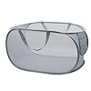 Honoma sturdy mesh laundry hamper basket bagpop up basket with side pocket for laundry room bathroom kids room college dorm or travel pop horizontal grey  urban country home decor