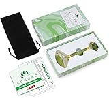 KENDAO Jade Roller Natural y genuino para el Masaje facial - Facilita la circulación sanguínea, Drenaje linfático, Relajación muscular - Antienvejecimiento y Antiarrugas para el Cuidado