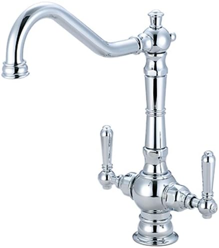 Pioneer 2AM400 Two Handle Kitchen Faucet, PVD Polished Chrome Finish