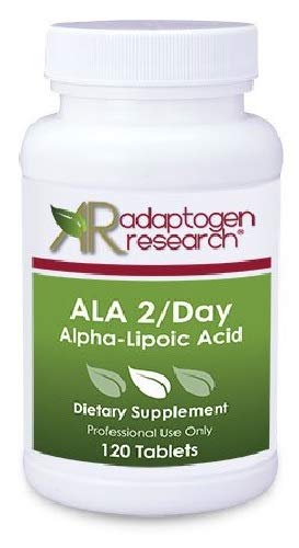 ALA 2/Day Alpha- Lipoic Acid | Alpha Lipoic Acid 600 mg & Biotin | Water- and Lipid-Soluble Antioxidant Supplement | Helps Maintain Blood Sugar Levels | 120 Tabs