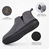 VeraCosy Men's Micro Suede Faux Wool Blend Hi-Top Boot Slippers House Shoes with Elastic Dual Gores Dark Grey,8 UK #4