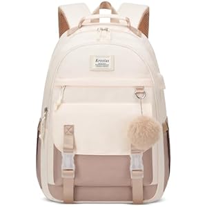 School Backpack for Teen Girls, 15.6 Inch College Backpack Elementary Middle High School Bag Large Cute Bookbags, Lightweight Laptop Backpacks Casual Daypack Kids Book Bag for Women Students