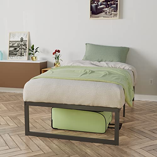 Napqueen Alpha New Metal Platform Bed Frame/Modular Design/Max Weight Capacity 1500 Lbs/Heavy Duty/No Box Spring Required/Easy Assembly, Twin #TOP3
