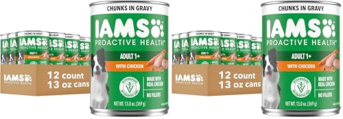 Iams Proactive Health Wet Dog Food, Chicken Chunks in Gravy, 13 oz., Pack of 24