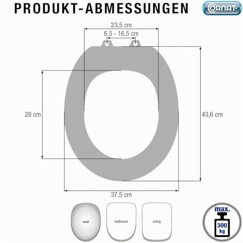 Cornat WC-Sitz "Premium 3" – Superflaches Design – Toilettensitz – Ansicht 3