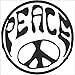 JINTORA Autocollant - Autocollant de Voiture - Hippie Peace - 88x90mm - JDM - Die Cut - Voiture - vitre - Ordinateur Portable - fenêtre- Noir