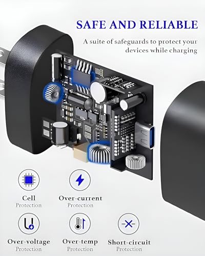 Image of 25W USB-C Charger for Samsung Galaxy F05, M35, A35, A15, M15, F15, M34, F34, A14, M14, F14, S21 FE, S23 FE 5G, S24, Galaxy Tab | Super Fast Charging Adapter | Black
