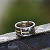 KONFEN Men's Ring, Adjustable Thumb Ring Opening, Cross Design Viking Text Engraving Open Retro Punk Hip Hop Gothic Jewellery Unisex Vintage, Party Birthday Gift for Men Boys Women #3