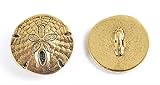 TierraCast Pewter Buttons-GOLD PLATED SAND DOLLAR 17mm (2)